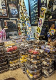 Food piled up in Chinatown